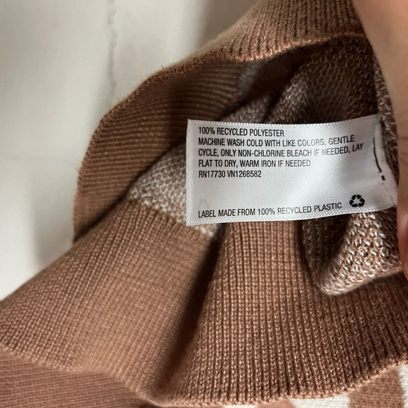 Wild Fable Zebra Print Sleeveless Crop Sweater Womens Size Large Tan Cream - Picture 4 of 4